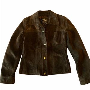 Maxima Wilson’s Leather Suede Shirt Jacket